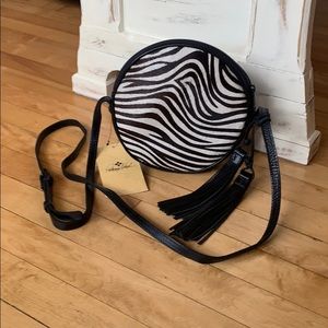 NWT Patricia Nash Zebra Round Crossbody